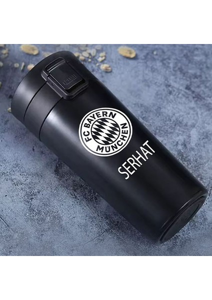 Kişiye Özel Paslanmaz Çelik 380 ml Vakumlu Takım Baskılı Termos - Isı Yalıtımlı, Sızdırmaz Kapak fiyatları