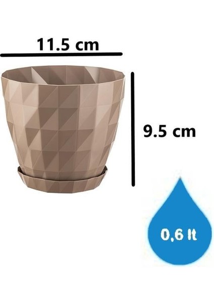 So-Krt1 Dekoratif Kristal Saksı Takımı 0.6 Lt Mocha 5 Adet fiyatları