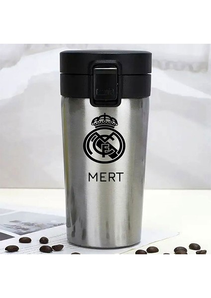 Kişiye Özel Paslanmaz Çelik 380 ml Vakumlu Takım Baskılı Termos - Isı Yalıtımlı, Sızdırmaz Kapak fiyatları