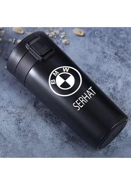 Kişiye Özel Paslanmaz Çelik 380 ml Vakumlu Araç Baskılı Termos - Isı Yalıtımlı, Sızdırmaz Kapak fiyatları