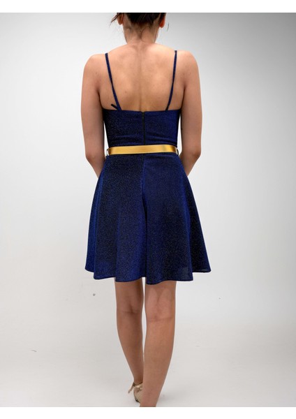 Simli Askılı Kemerli Mini Elbise indirimleri