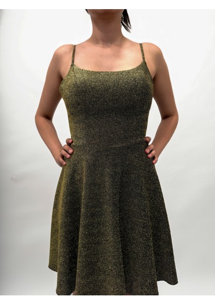 Simli Askılı Kemerli Mini Elbise modelleri