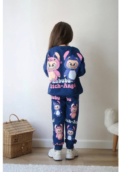 Labubu Desenli Lacivert Renkli Eşofman Alt-Üst Takım fiyatları