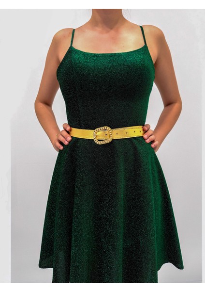 Simli Askılı Kemerli Mini Elbise fiyatları