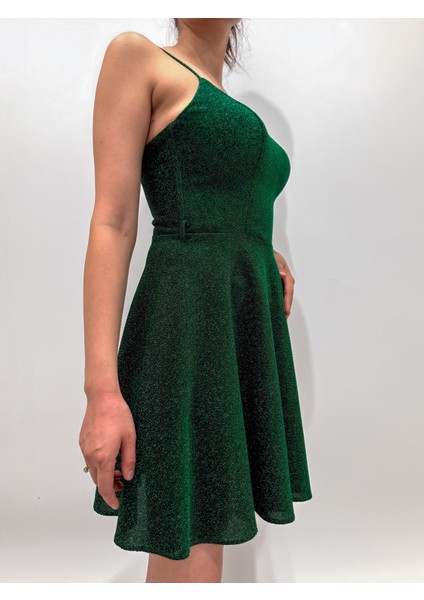 Simli Askılı Kemerli Mini Elbise modelleri