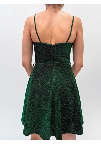 Simli Askılı Kemerli Mini Elbise indirimleri