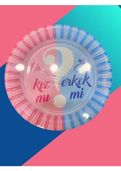 Bebek Cinsiyet Partisi Masa Seti – 8’li Tabak & 8’li Bardak modelleri