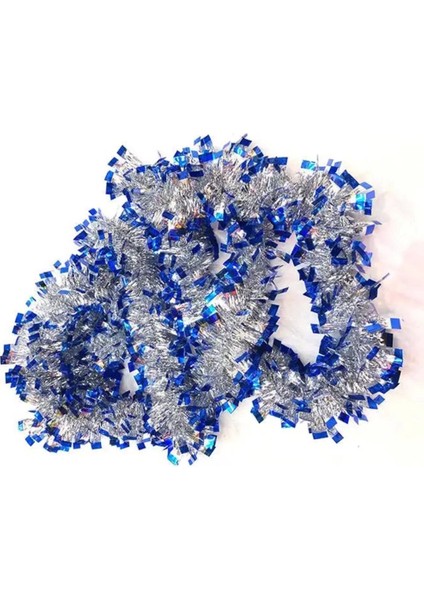Bfs Mavi Gümüş Renk 4 cm Genişlik Garland Çift Renk Sim Süs 180 cm fiyatları