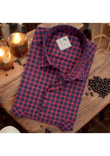 Linen Keten Klasik Kısa Kollu Iki Cepli Kapaklı Mavi Baba Gömleği (Regular Kalıp)