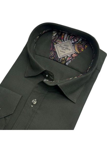 Linen Keten Klasik %100 Cotton Uzun Kollu Slim-Fit Terletmeyen Antrasit Gömlek (Regular Kalıp) fiyatları