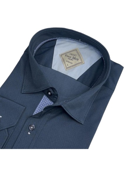 Linen Keten Klasik %100 Cotton Uzun Kollu Slim-Fit Terletmeyen Mavi Gömlek (Regular Kalıp) fiyatları