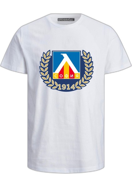 Pfk Levski Sofia Пфк Левски София Baskılı Pamuklu Tişört