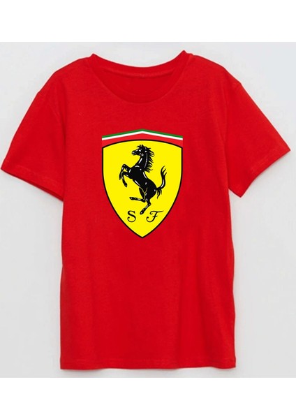 Sarı Zemin At Logolu Pamuklu Tshirt