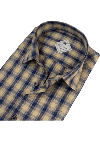 Linen Keten Klasik %100 Cotton Uzun Kollu Terletmeyen Tek Cepli Kapaklı Krem Gömlek (Regular Kalıp) fiyatları