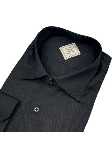 Linen Keten Klasik %100 Cotton Uzun Kollu Terletmeyen Siyah Gömlek (Regular Kalıp) fiyatları