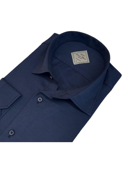 Linen Keten Klasik %100 Cotton Uzun Kollu Terletmeyen Mavi Gömlek (Regular Kalıp) fiyatları