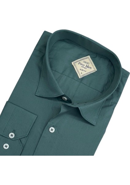 Linen Keten Klasik %100 Cotton Uzun Kollu Slim-Fit Terletmeyen Füme Gömlek (Regular Kalıp) fiyatları