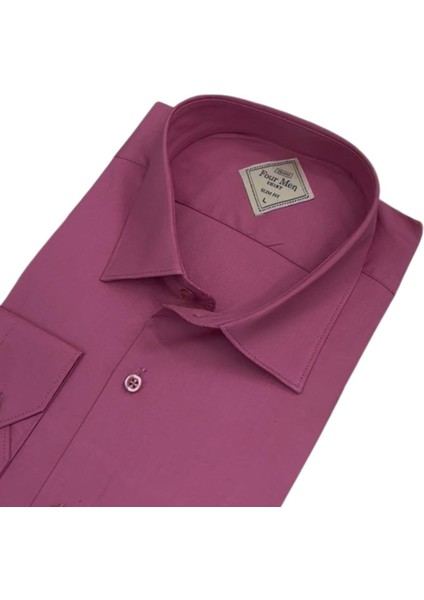 Linen Keten Klasik %100 Cotton Uzun Kollu Slim-Fit Terletmeyen Bordo Gömlek (Regular Kalıp) fiyatları