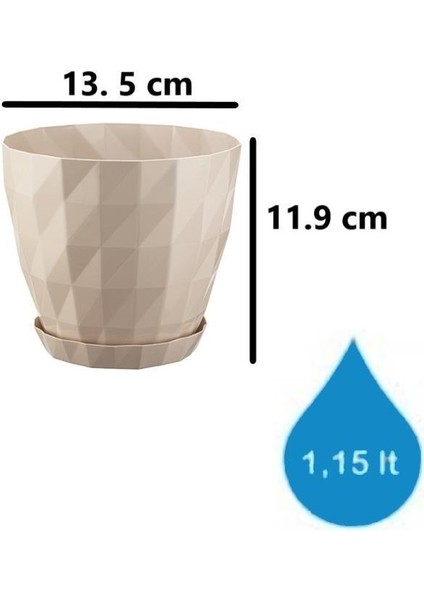 So-Krt2 Dekoratif Kristal Saksı Takımı 1.15 Lt Kirli Beyaz 5 Adet fiyatları