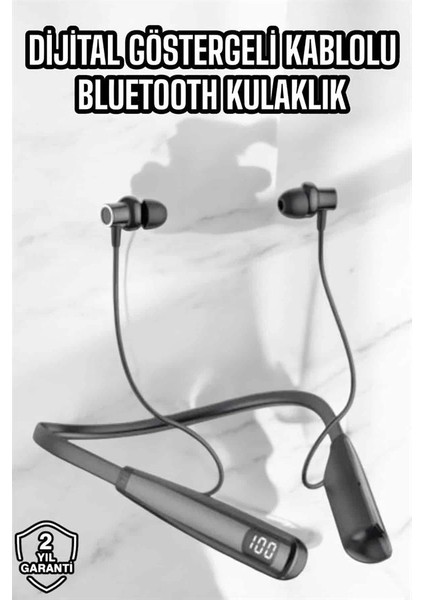 Dijital Göstergeli Kulak Içi Kablosuz Bluetooth Kulaklık Boyun Bantlı fiyatları