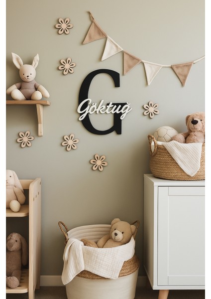 Isme Özel Bebek ve Çocuk Odası Ahşap Harf Kapı Süsü Isimlik Bebek Kapı Süsü 30 cm fiyatları