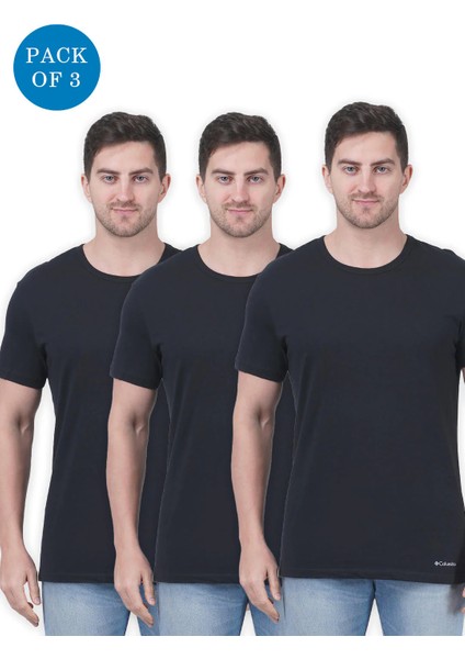 Crew Neck 3 Lü Siyah Basic Tişört