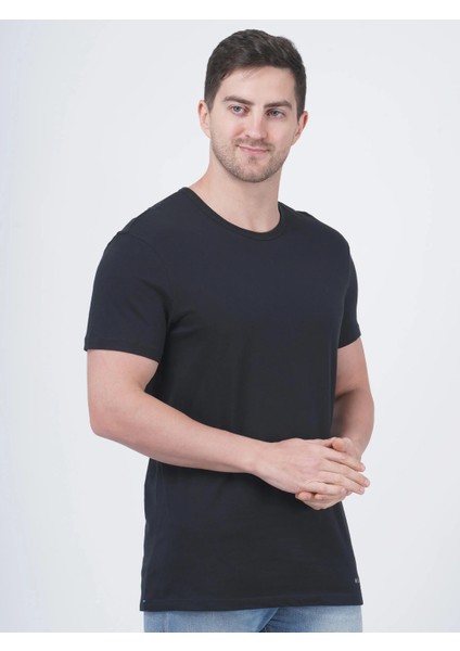 Crew Neck 3 Lü Siyah Basic Tişört modelleri