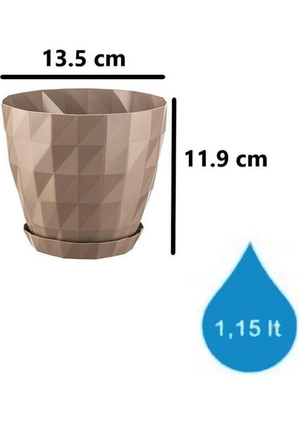 So-Krt2 Dekoratif Kristal Saksı Takımı 1.15 Lt Mocha 5 Adet fiyatları