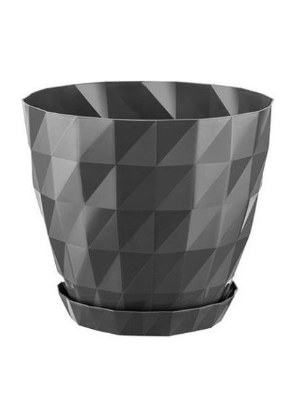 So-Krt3 Dekoratif Kristal Saksı Takımı 1.85 Lt Antrasit 5 Adet modelleri