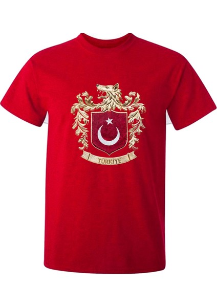 Türkiye Büyük Bozkurt Logo Baskılı Tişört