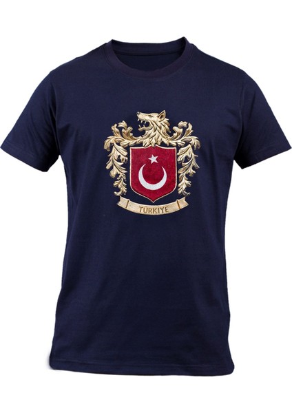 Türkiye Büyük Bozkurt Logo Baskılı Tişört