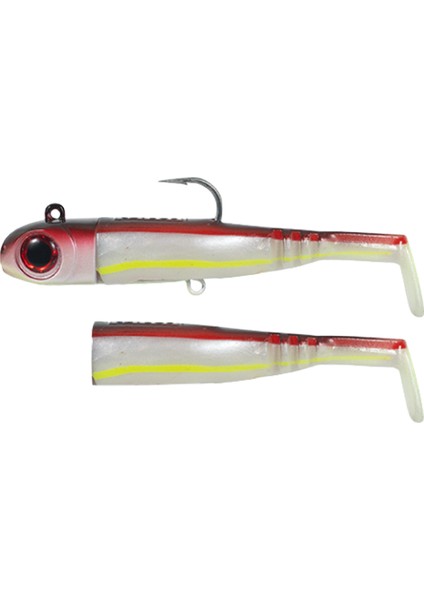 Lily Shad Silikon Balık 60GR 11CM Combo (2+1) Red Mullet Uv