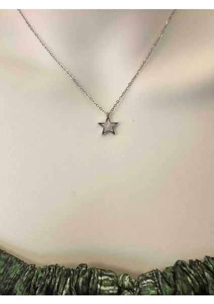 Minimalist Yıldızlı Çelik Kolye , Yıldızlı Kolye , Uzay Figürlü Kolye