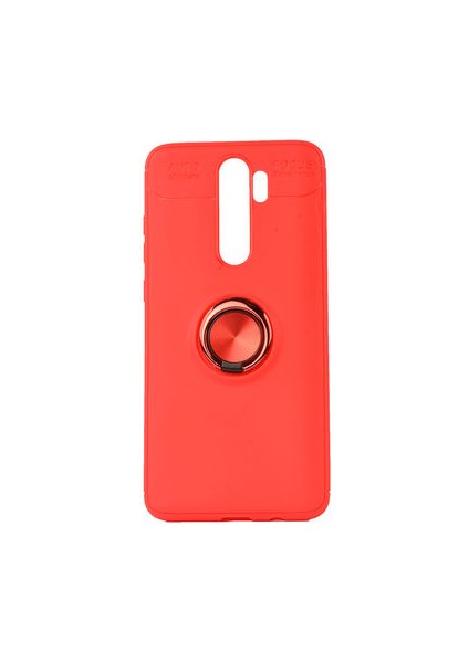Redmi Note 8 Pro Kılıf Metal Stant Olabilen Yüzüklü Flexring Premium Silikon Kılıf