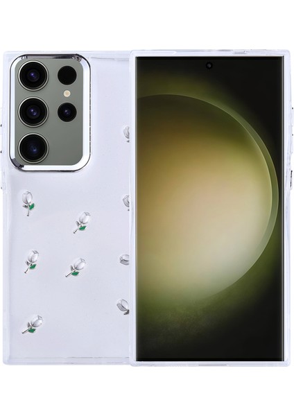 Galaxy S25 Ultra Kılıf Simli Kamera Çerçveli ve Mini Figür Desenli Ultra Koruma Sağlayan Kutup Sert Silikon Kapak