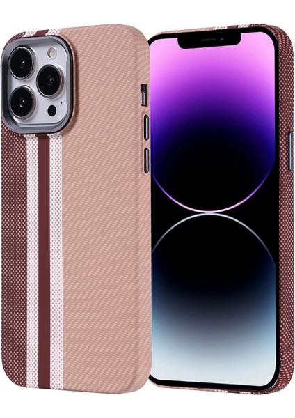 iPhone 14 Pro Max Kılıf Ultra Ince Karbon Tasarımlı ve Magsafeli Cabix Premium Kapak