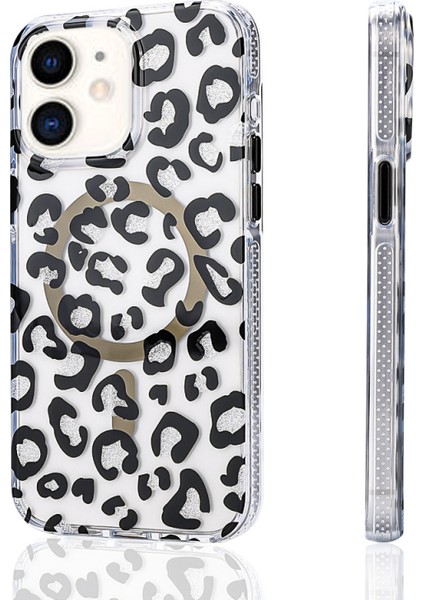 iPhone 12 Kılıf Magsafeli ve Karışık Desenli Awken Premium Sert Tpu Silikon Kapak