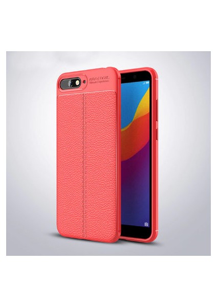 Huawei Y6 2018 Kılıf Deri Görünümlü Deriko Premium Silikon Kapak