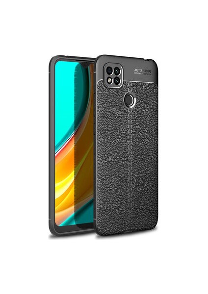 Redmi 9c Kılıf Deri Görünümlü Deriko Premium Silikon Kapak