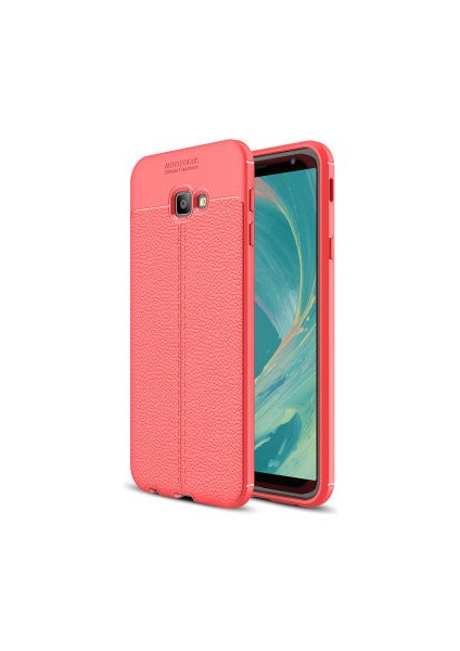 Samsung Galaxy J4 Plus Kılıf Deri Görünümlü Deriko Premium Silikon Kapak