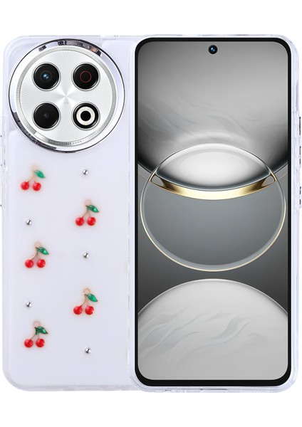 Tecno Spark 30 Pro Küçük Figürlü Kamera Kısmı Çerçeveli Sert Shu Premium Silikon Kapak