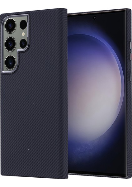 Galaxy S23 Ultra Kılıf Ultra Ince Karbon Tasarımlı ve Magsafeli Cabix Premium Kapak