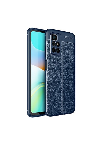 Redmi 10 Kılıf Deri Görünümlü Deriko Premium Silikon Kapak