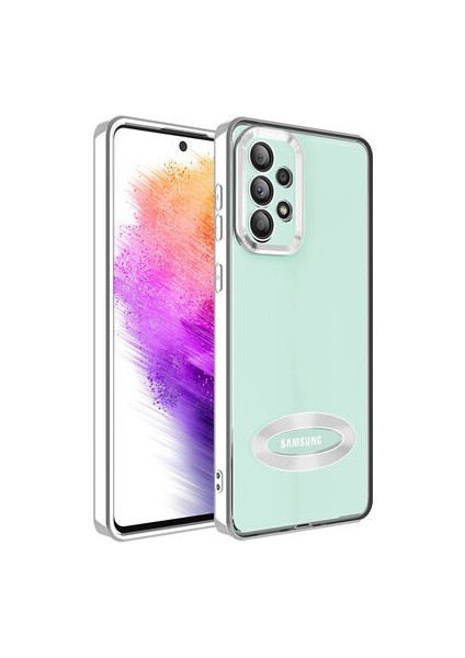 Samsung Galaxy A73 Kılıf Köşeleri Parlak Renkli ve Logo Detaylı Chorma Premium Silikon Kapak