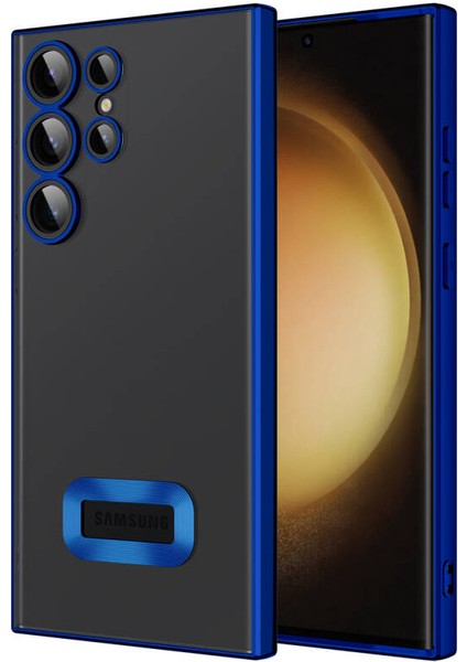 Samsung Galaxy S23 Ultra Kılıf Köşeleri Parlak Renkli ve Logo Detaylı Chorma Premium Silikon Kapak