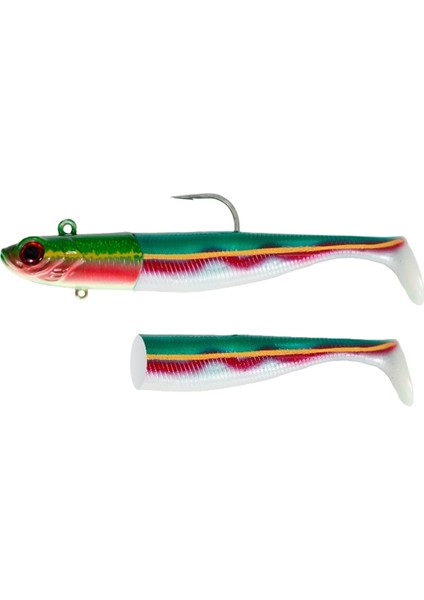 Deep Fake Silikon Balık 200GR 18.5cm Combo (2+1) Green Uv