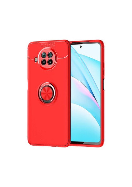 Xiaomi Mi 10T Lite 5g Kılıf Metal Stant Olabilen Yüzüklü Flexring Premium Silikon Kılıf