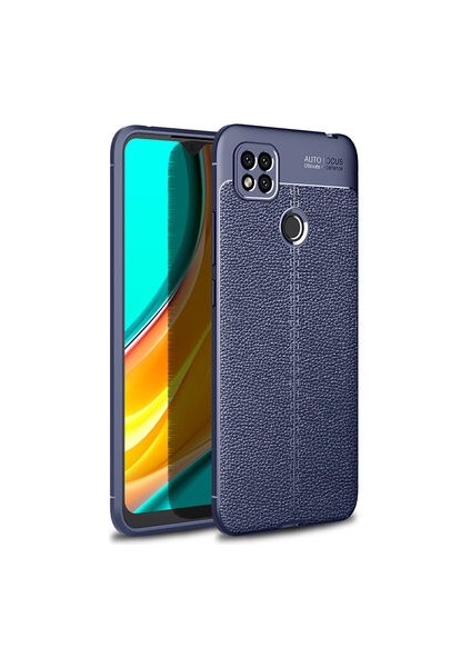 Redmi 9c Kılıf Deri Görünümlü Deriko Premium Silikon Kapak