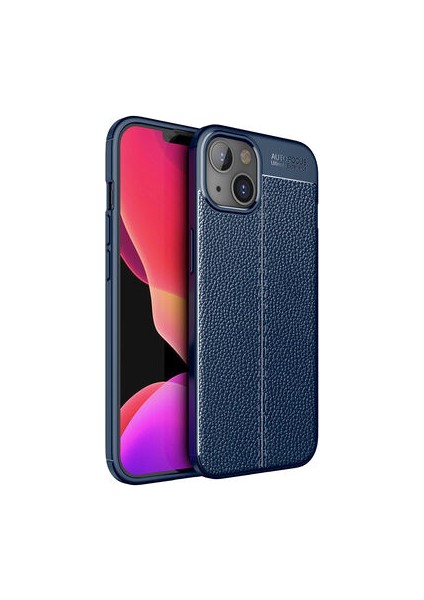 iPhone 14 Kılıf Deri Görünümlü Deriko Premium Silikon Kapak