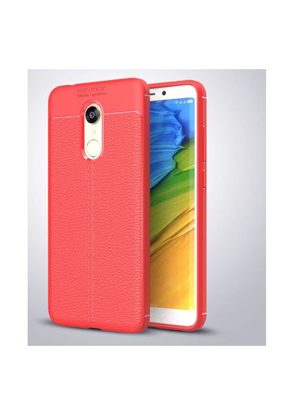 Redmi 5 Plus Kılıf Deri Görünümlü Deriko Premium Silikon Kapak